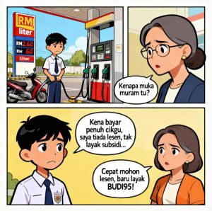 BUDI95, Lesen & Pelajar: “Cikgu Kesian, Pelajar Bayar Minyak Tanpa Subsidi Gara-Gara Tiada Lesen!”