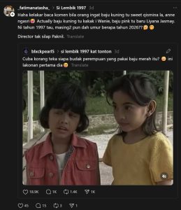 [VIDEO & 5 GAMBAR] Terjawab Siapa Pelakon Baju Kuning Si Lembik 1997, Bukan Sweet Qismina – Ini Wajah Terkini Wanie