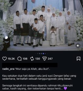 Comelnya! Baru Tayang Wajah 3 Anak Tiri, Ramai Puji Radin Nampak Semula Jadi Layan Anak-Anak Lepas Majlis