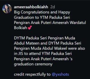 Dah Lah Cantik, Bijak Pula Tu! Foto Graduasi Puteri Ameerah Wardatul Bolkiah Ini Bikin Netizen Tak Berkelip