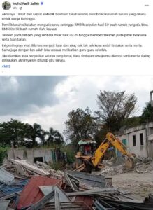 “Fuhh… Laju Buat Kerja!” Tak Perlu RM600K, Ini Individu Yang Ratakan ‘Flat Rohingya’ Di Hulu Langat — Kos Sebenar Rupanya Jauh Lebih Rendah!
