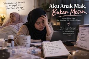 “Nanti kalau mak kau sakit, kau tak payah jaga. Biar Tuhan yang jaga.”